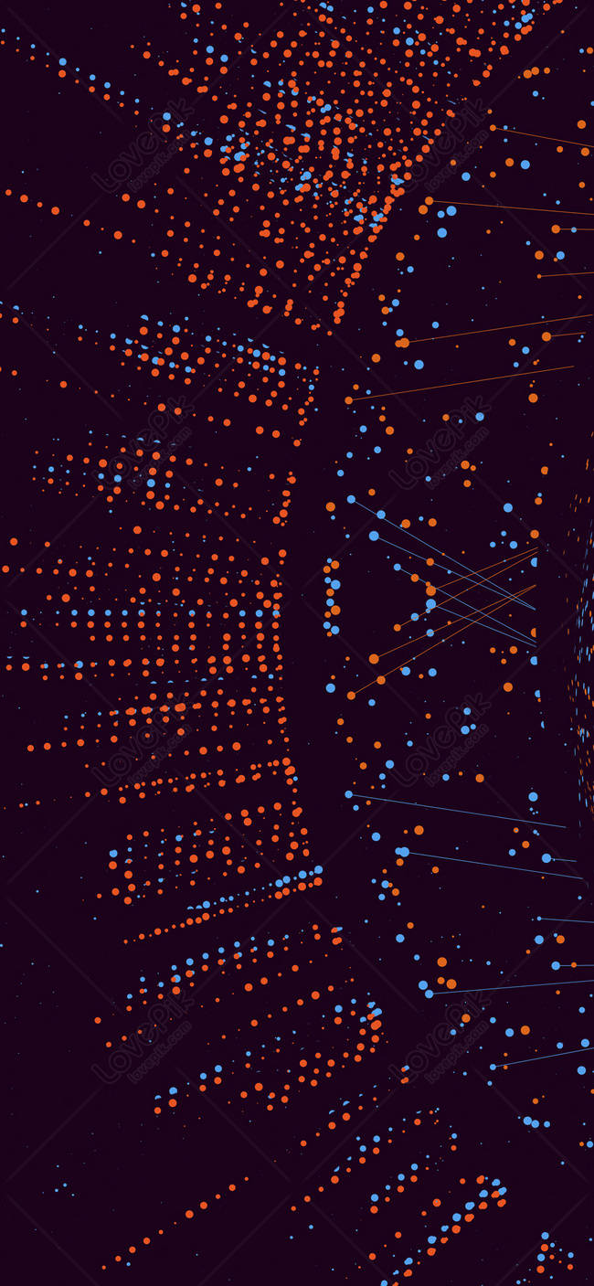 Illustration Of A Data Explosion Represented By Red And Blue Dots