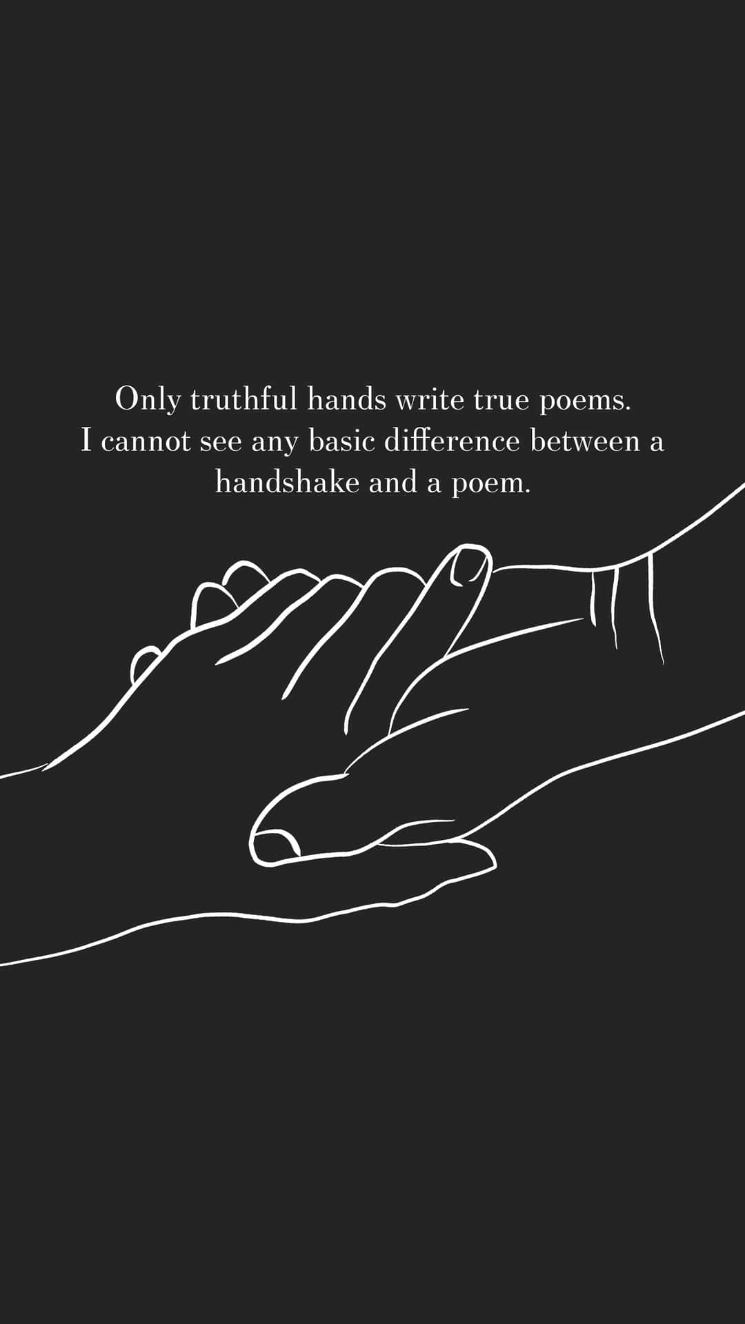 Illustration Of A Handshake With Inspirational Quote Background