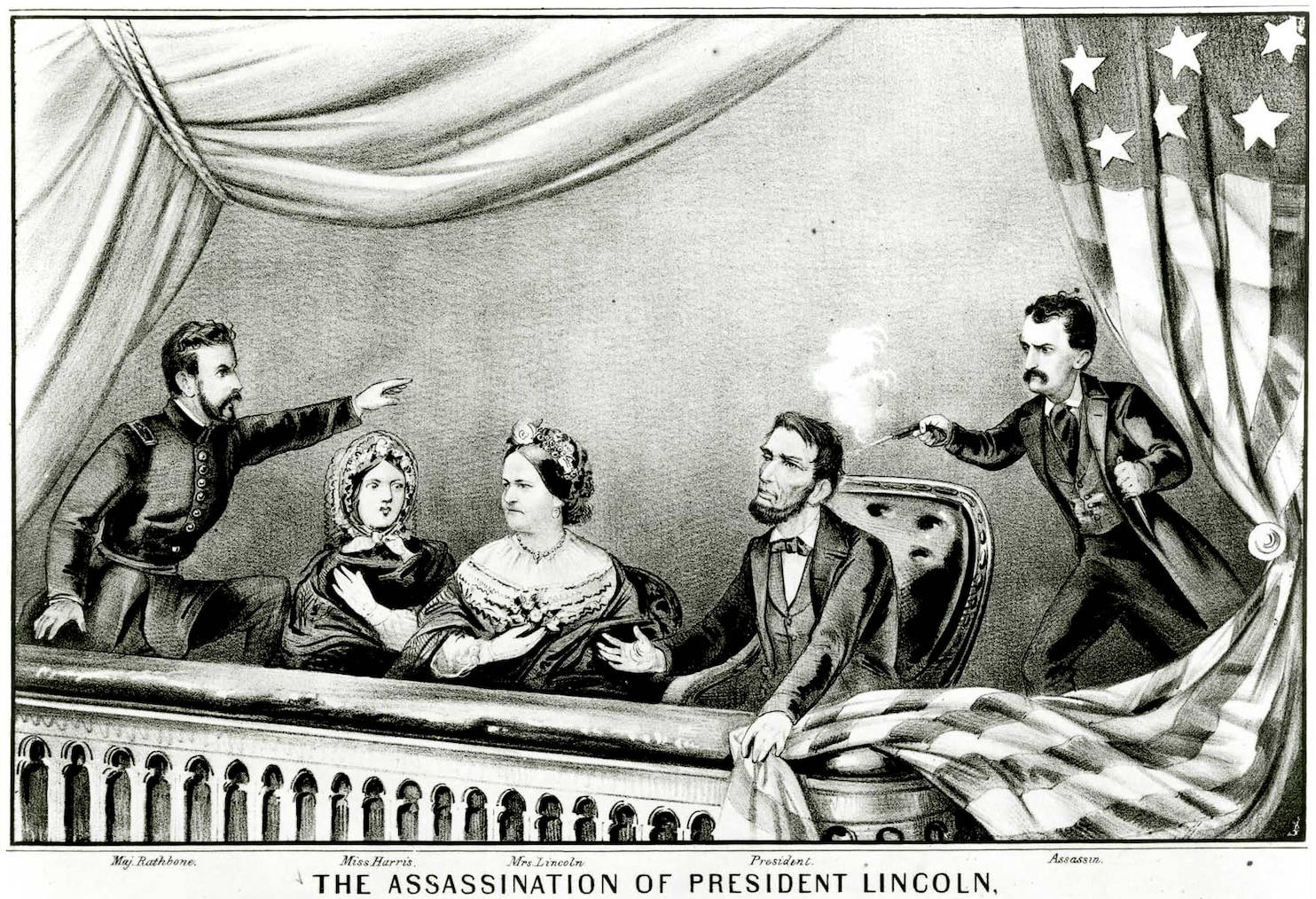 Illustration Of Assassination Of Abraham Lincoln Background