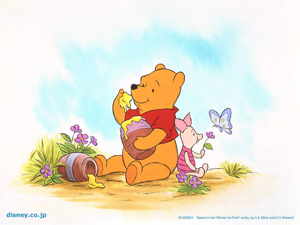 Illustration Of Winnie The Pooh Iphone Background Background
