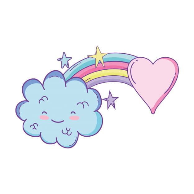 Image A Bright And Colorful Rainbow Of Bright Pastel Colors Background