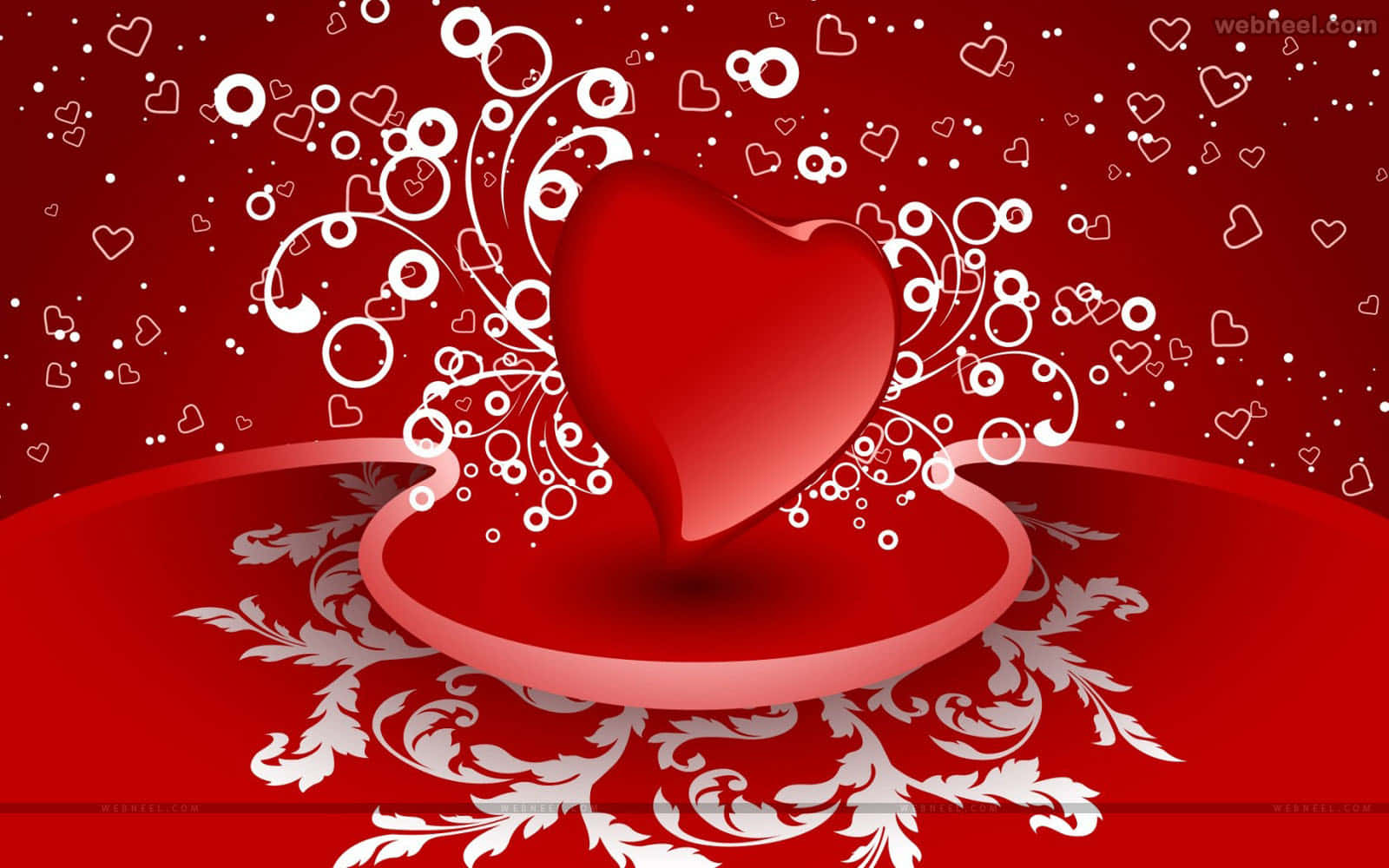 Image A Bright Red Heart, Perfect For Love And Romance Background