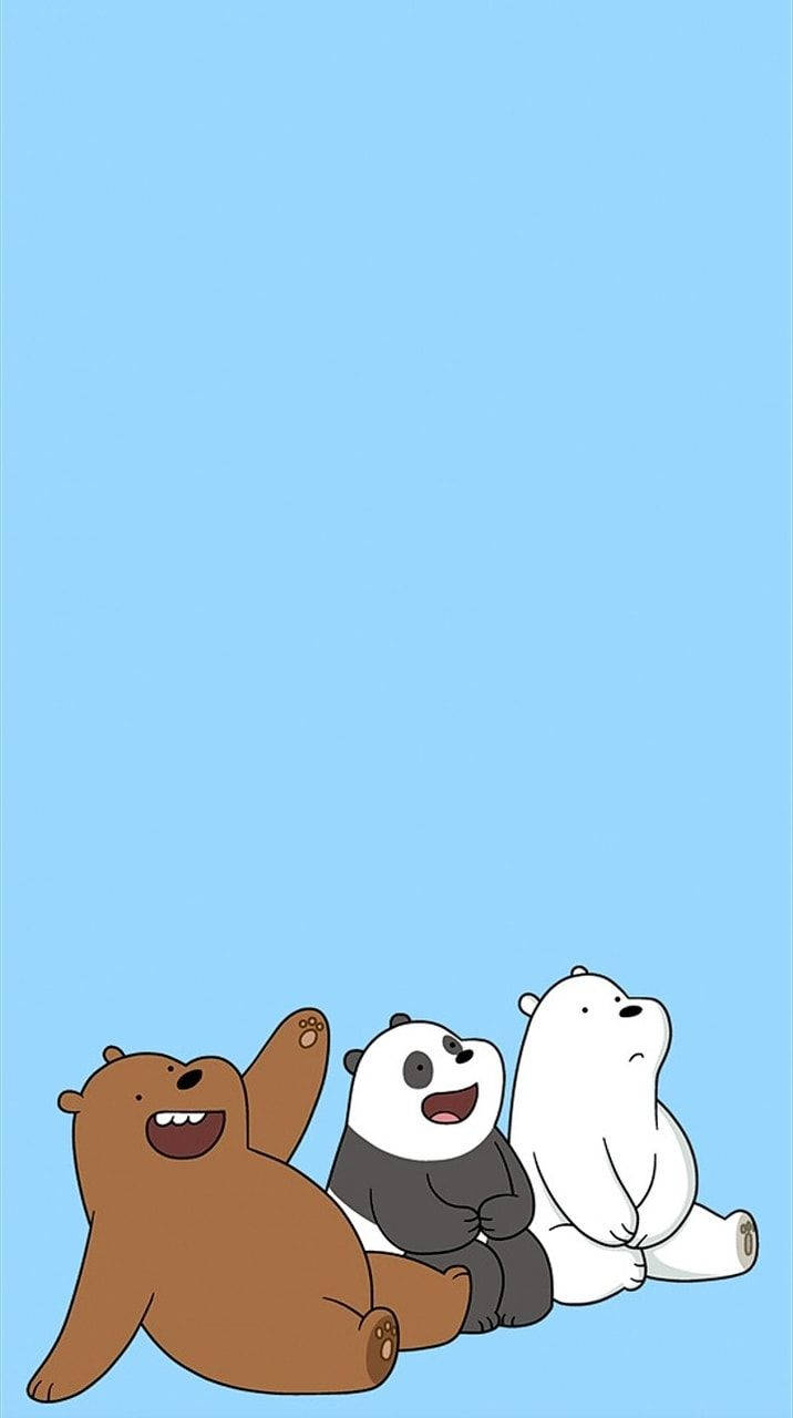Image A Charming Blue Sky Captivates The Happiness Of We Bare Bears Background