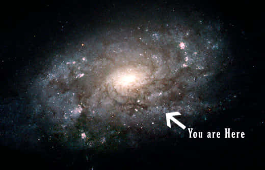 Image A Cosmic Transformation Of You In A Bright, Colorful You Are Here Galaxy Background