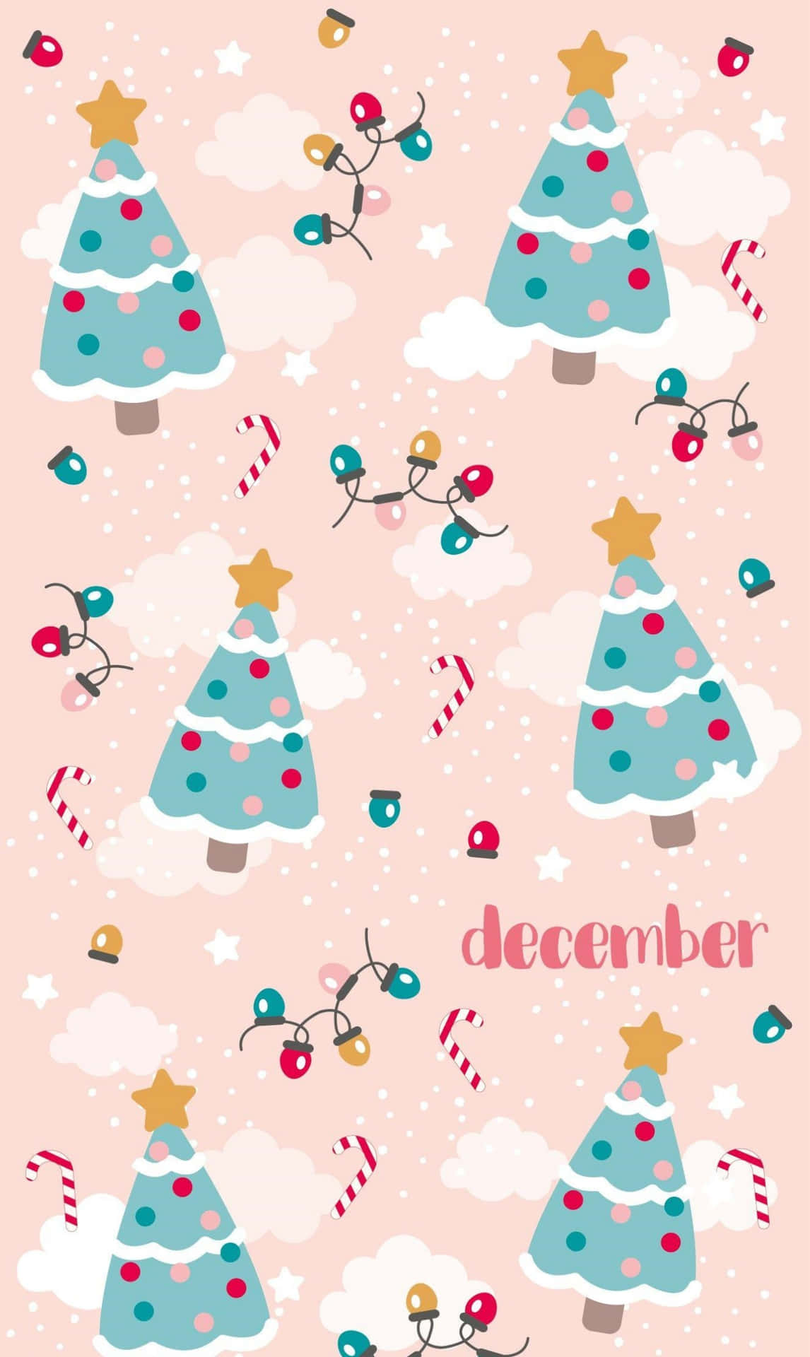 Image A Festive Phone Decorated With Holiday Decorations. Background