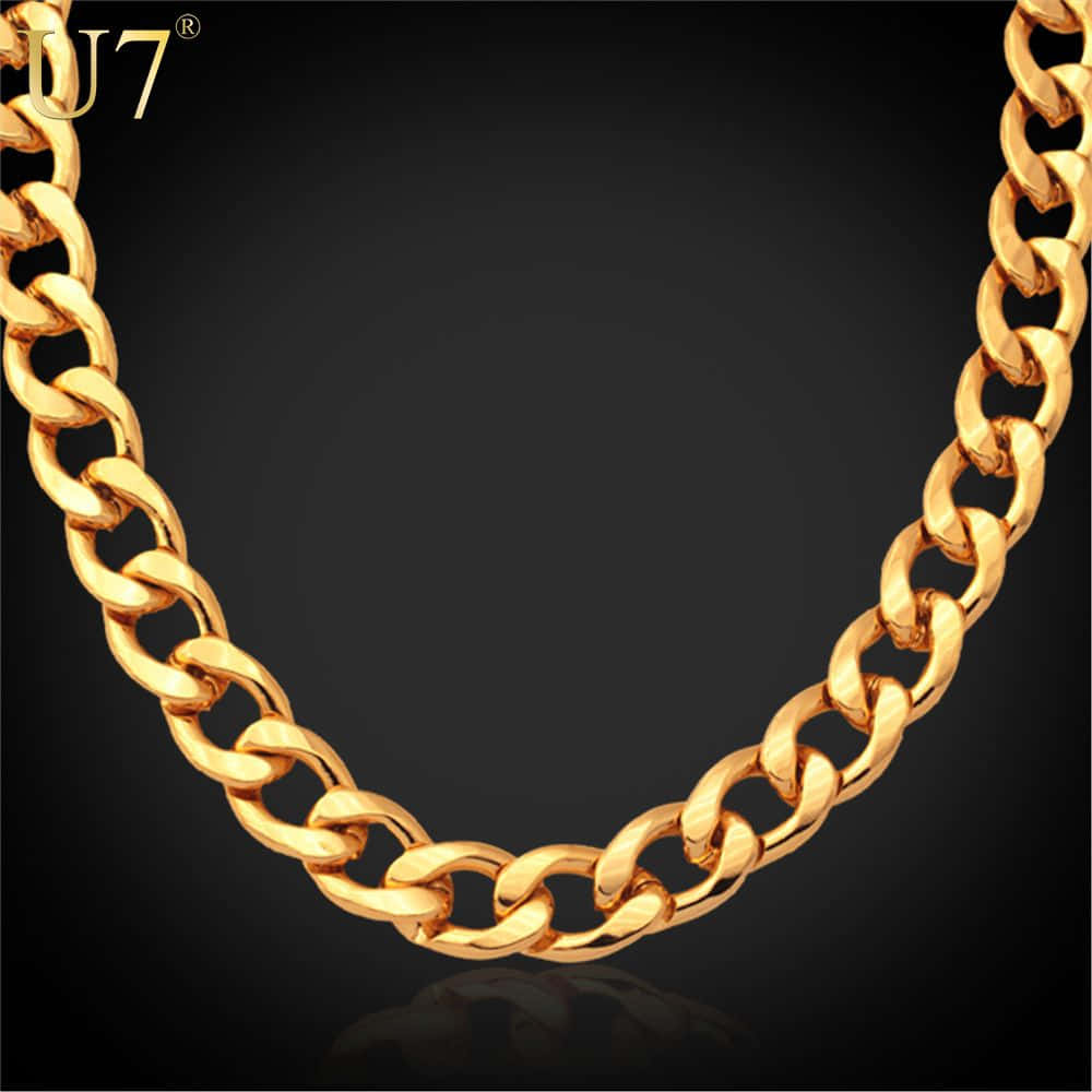 Image A Glistening Gold Chain Background