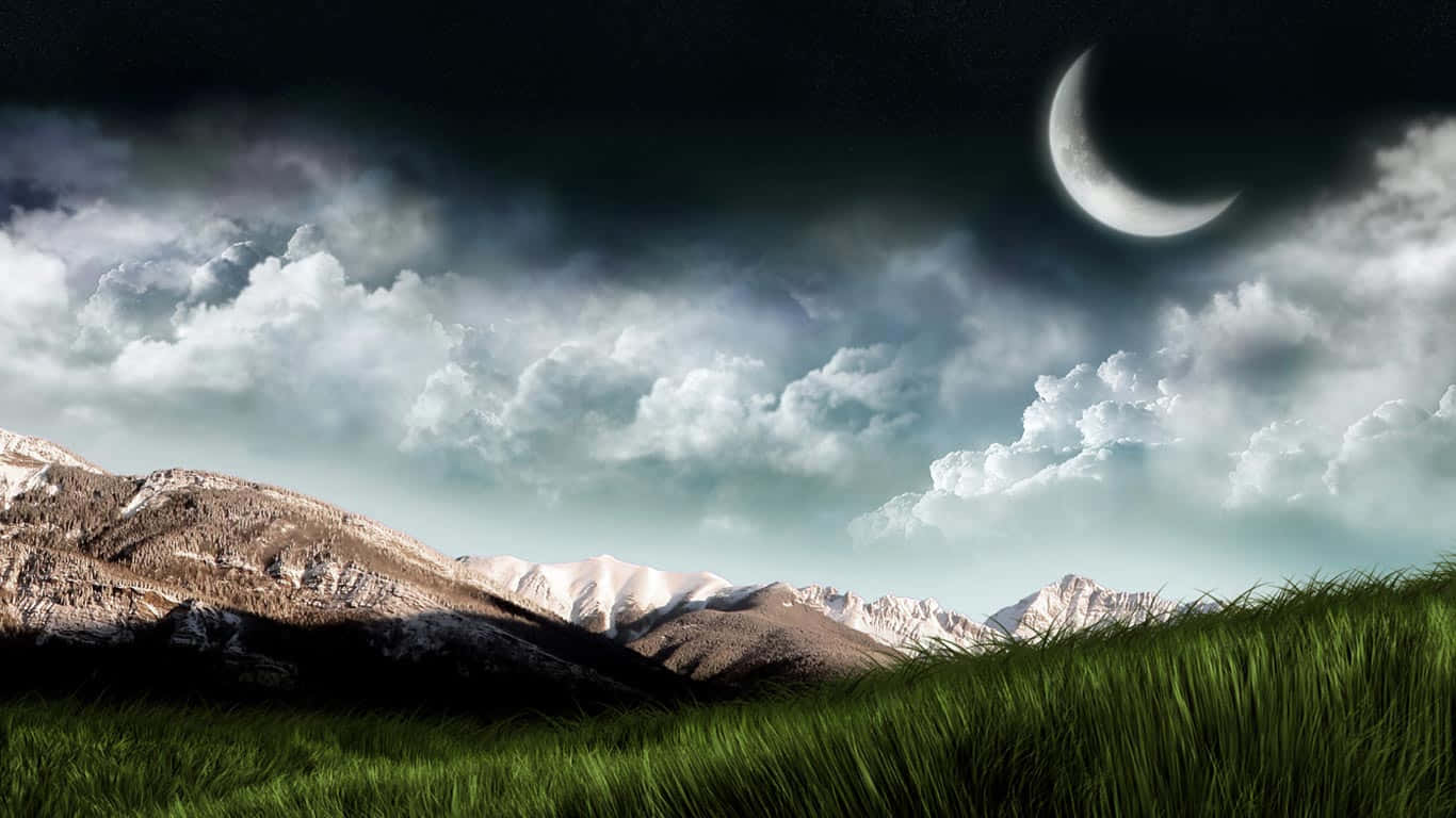 Image A Laptop With A Display Resolution Of 1366 X 768. Background