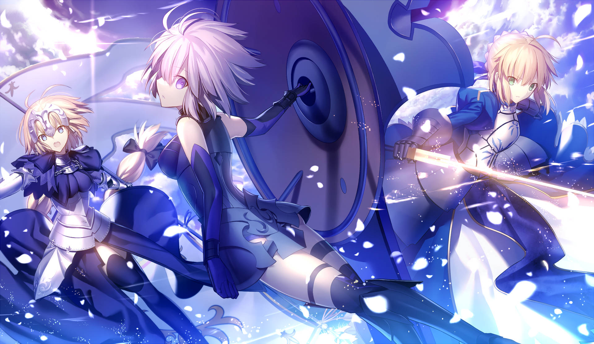 Image A Magical Showdown In The Fate Series Background