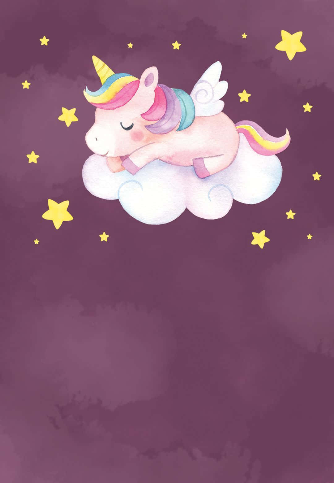 Image A Majestic Purple Unicorn Trotting Across A Vibrant Meadow Background