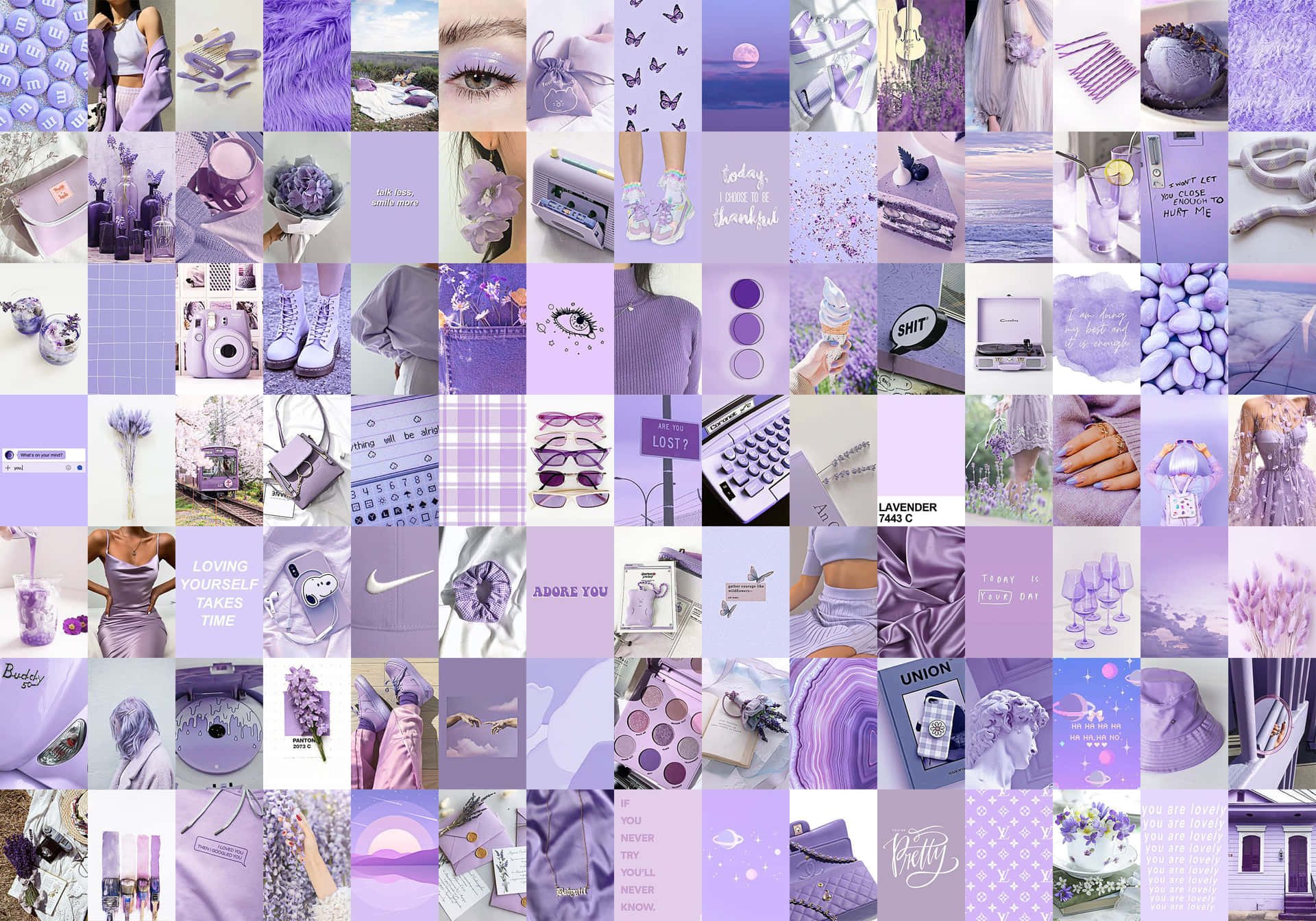 Image A Rich, Colorful Purple Aesthetic Collage Background