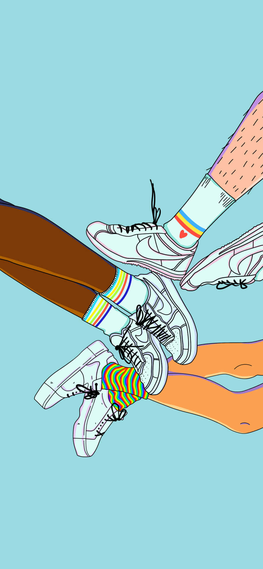 Image A Sneakerhead Styled Out In Their Best Footwear Background