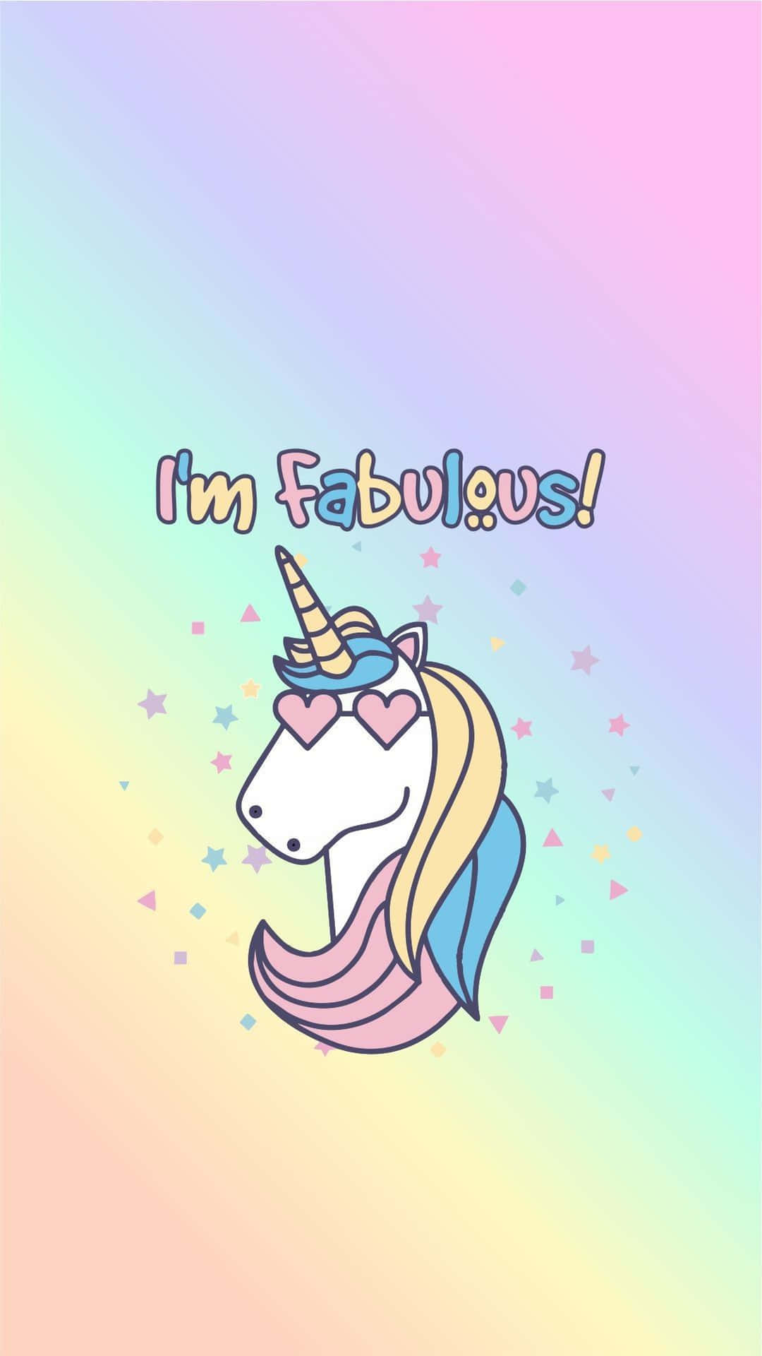 Image A Spectacular Unicorn Glowed On This Smartphone Background