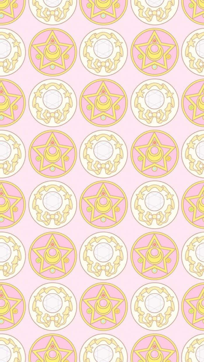 Image A Vibrant Pattern Of Sailor Moon Elements