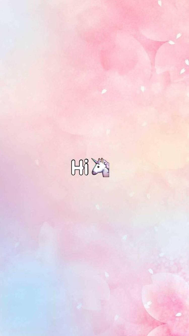 Image Adorable Pastel Colored Emoji Unicorn Background