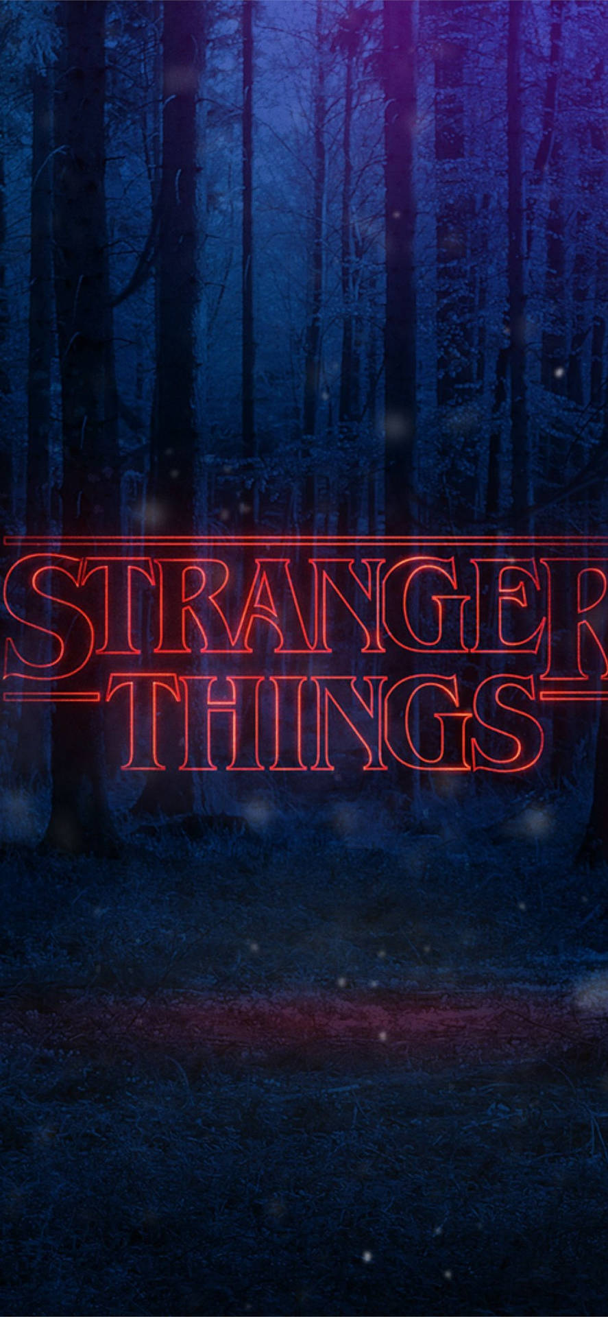 Image Aesthetic View Of The Stranger Things Forest Background