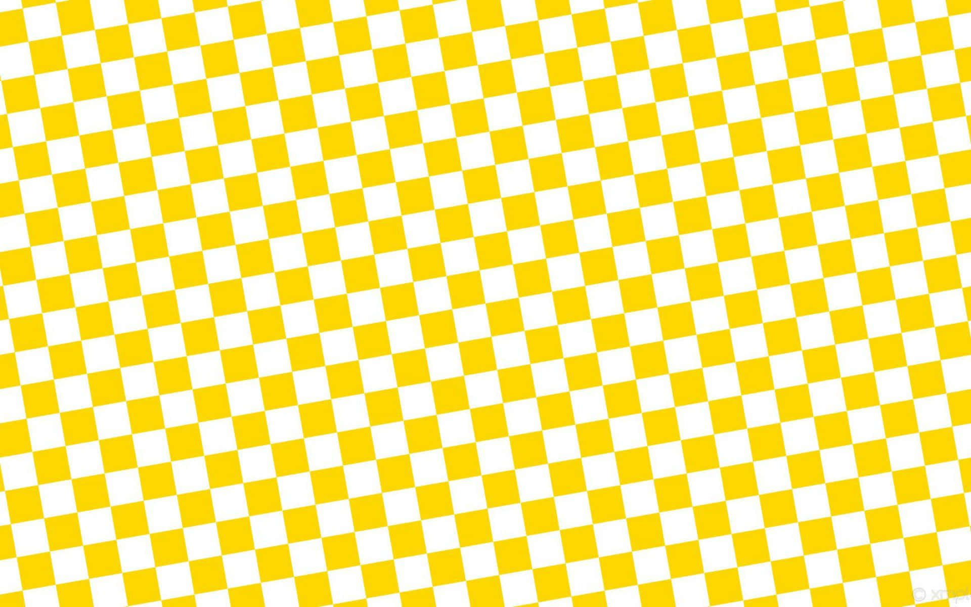 Image Aesthetic Yellow Plaid Pattern In Bright Sunshine Background