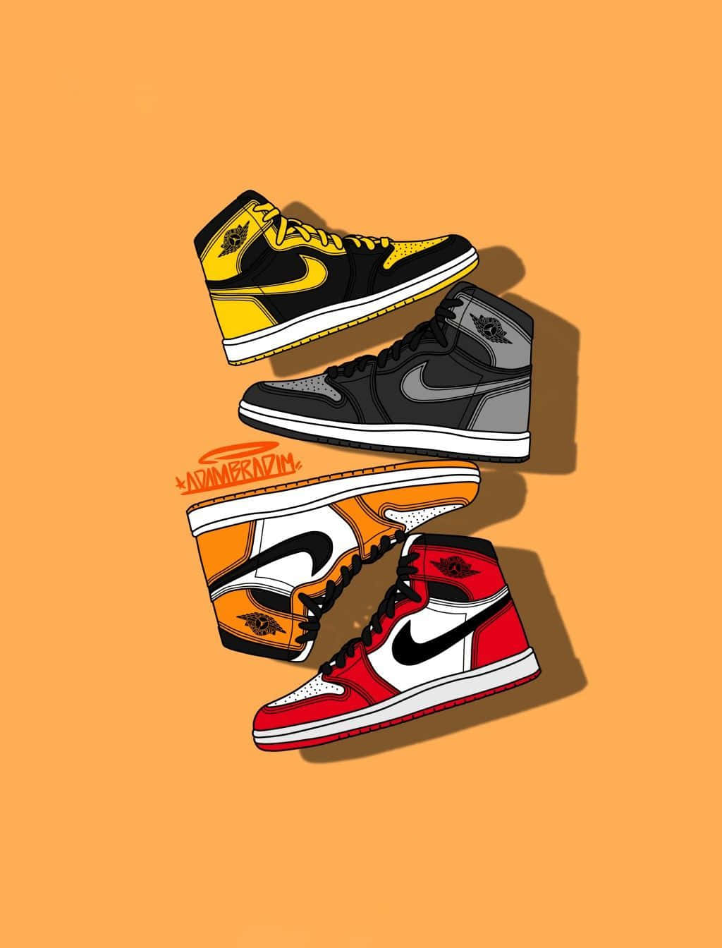 Image Air Jordan 1 Mid Se In Classic Yellow Background