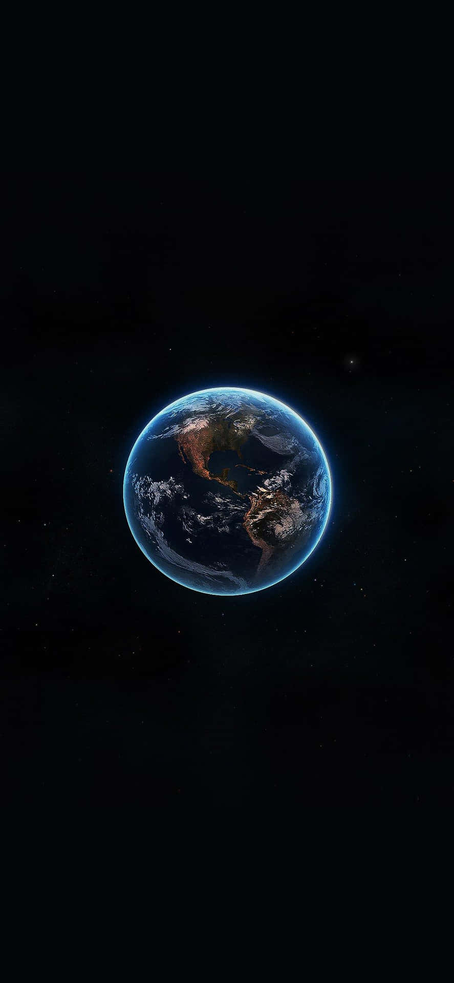 Image An Aerial View Of The Earth As Seen From Space With An Iphone X Background