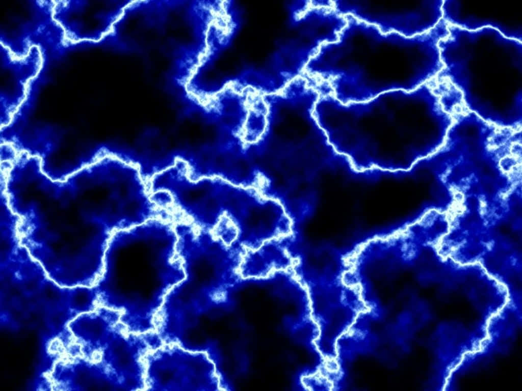 Image An Electric Display Of Blue Lightning. Background