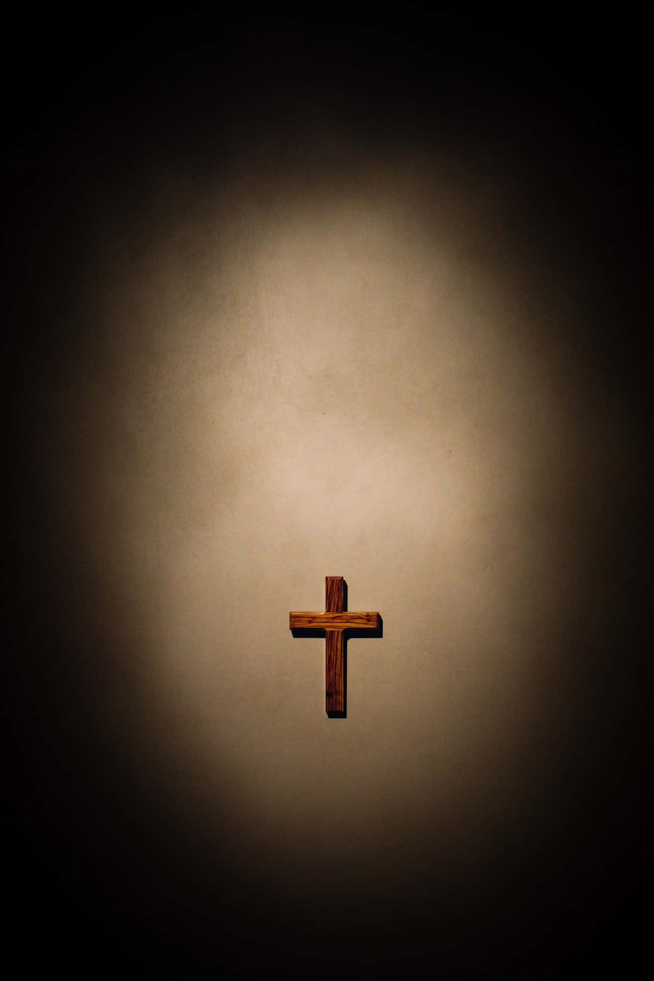 Image An Ethereal Image Of A Cross Silhouetted Against The Sky. Background