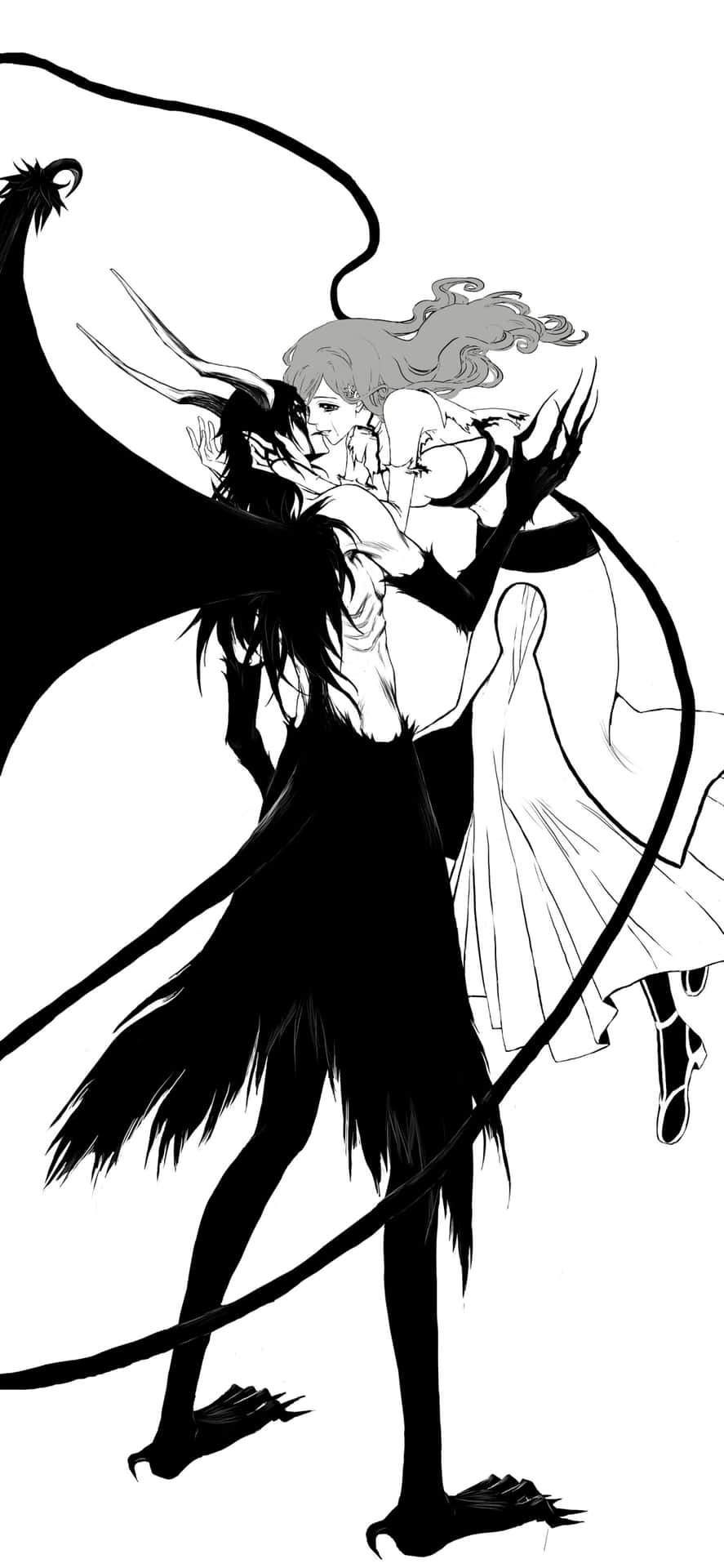 Image An Innocent-looking White Anime Character Background