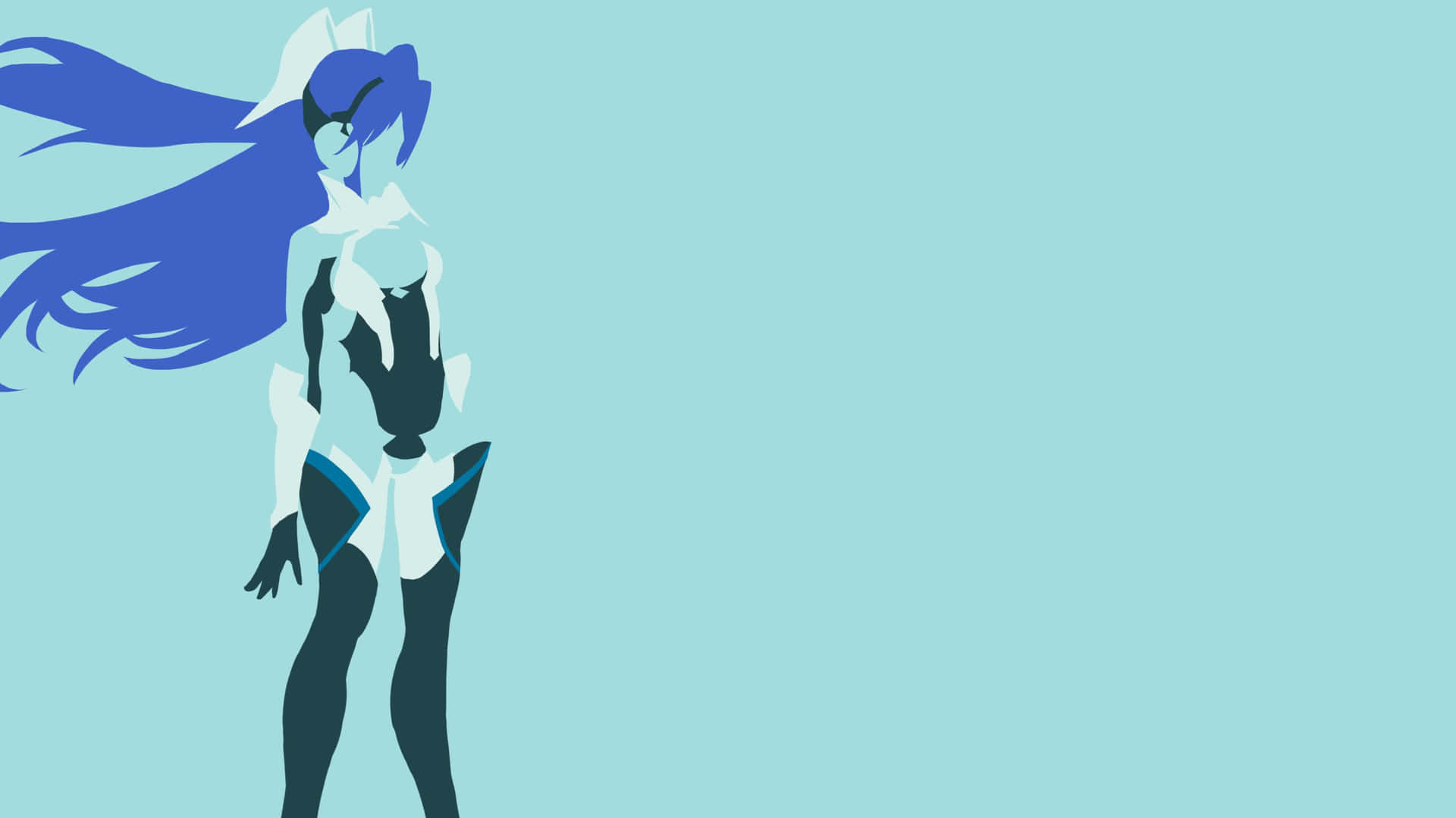 Image Anime Characters In A Minimalist Artistic Design Background