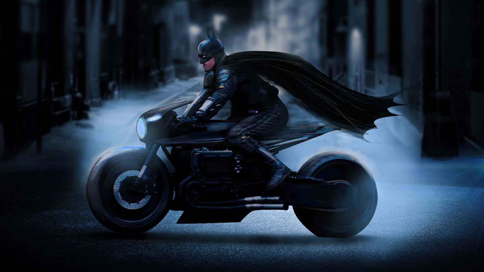 Image Batman's Iconic Batmobile Poised To Battle Evil Background