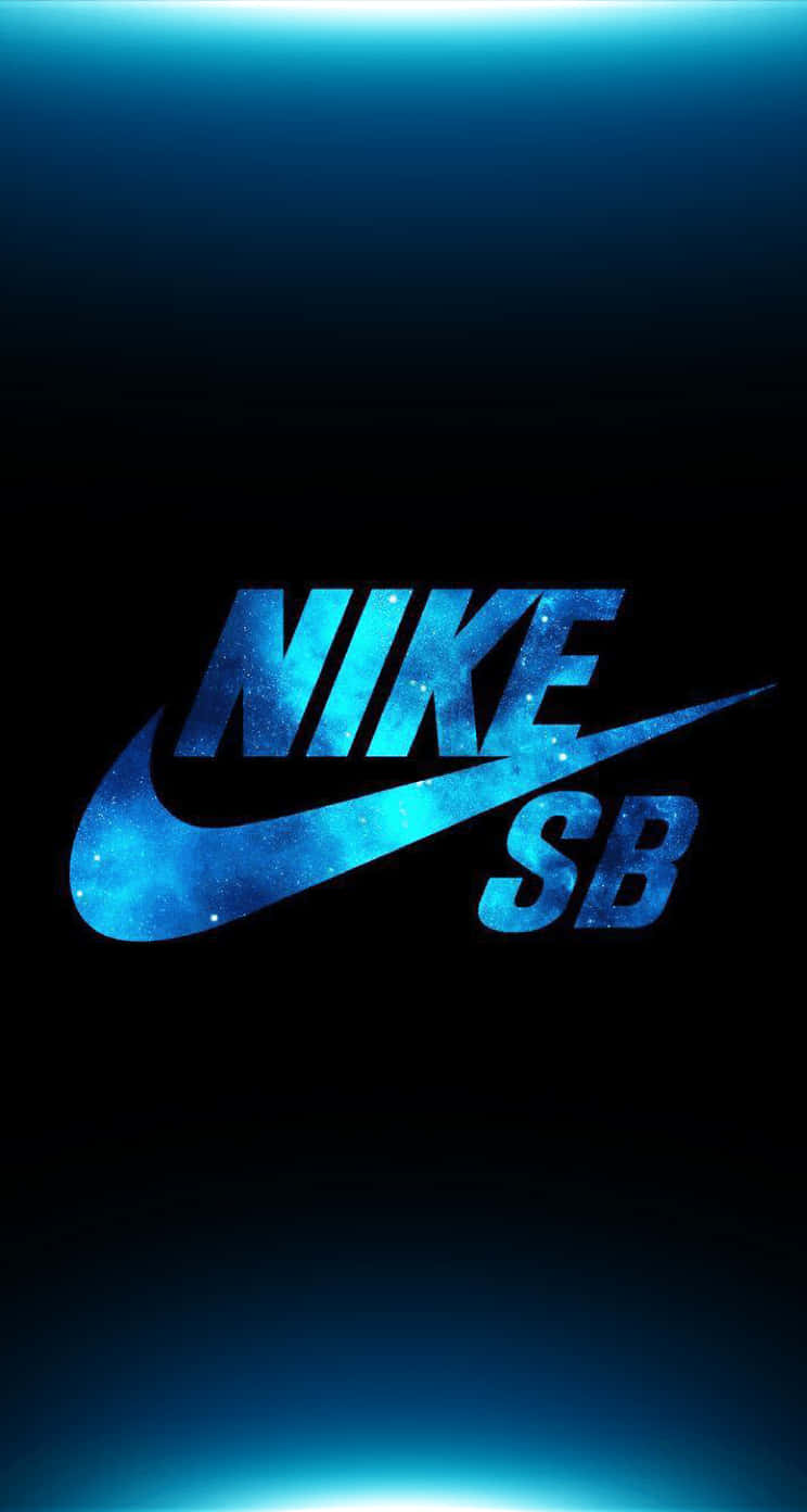 Image Blue Nike Logo On A White Background Background
