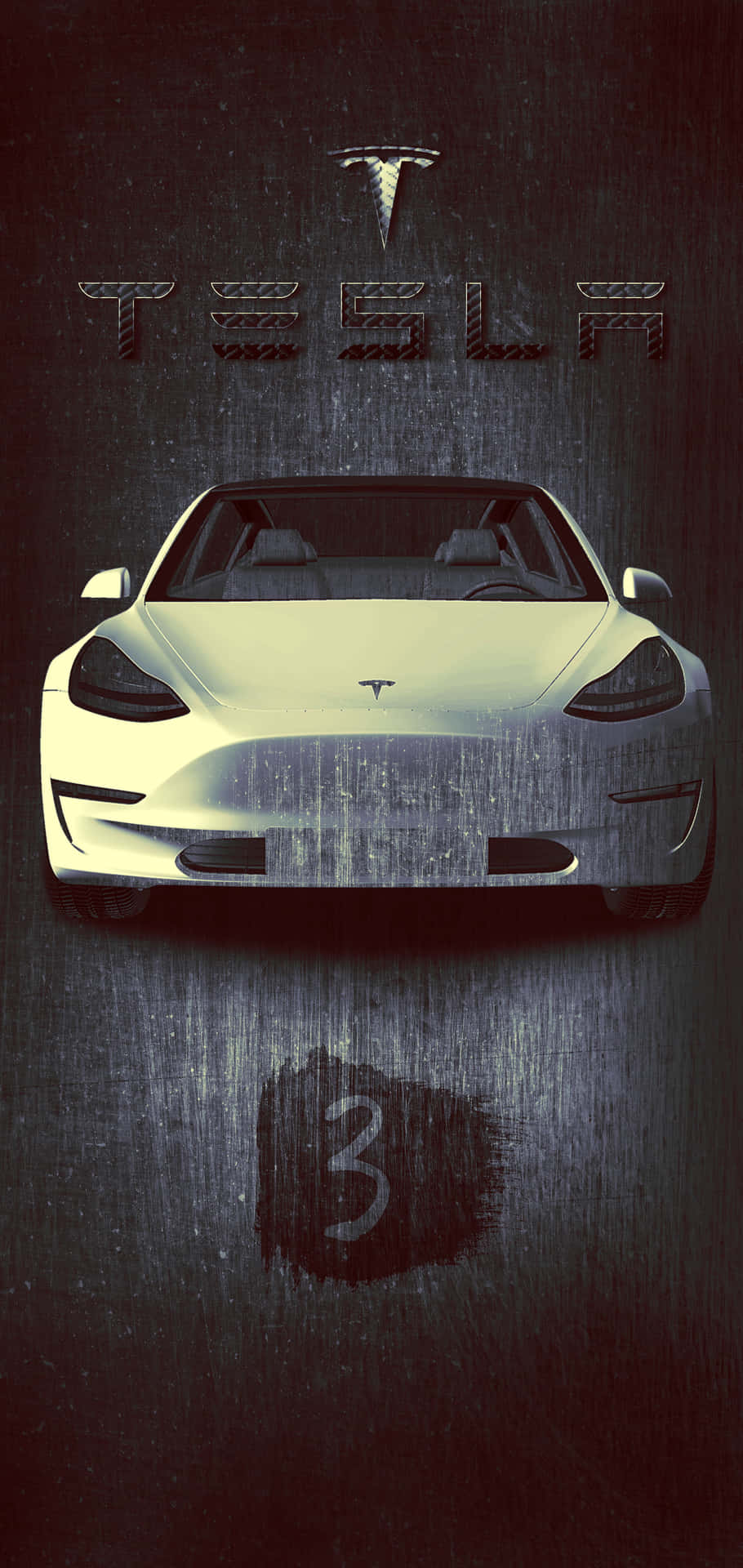 Image Charging A Tesla With An Iphone Background