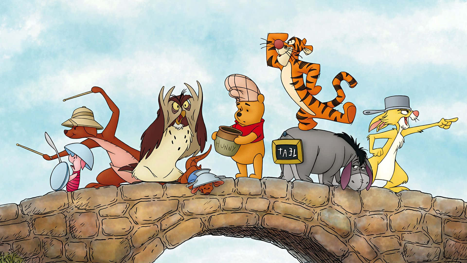 Image Classic Winnie The Pooh And Friends In The Hundred Acre Wood Background