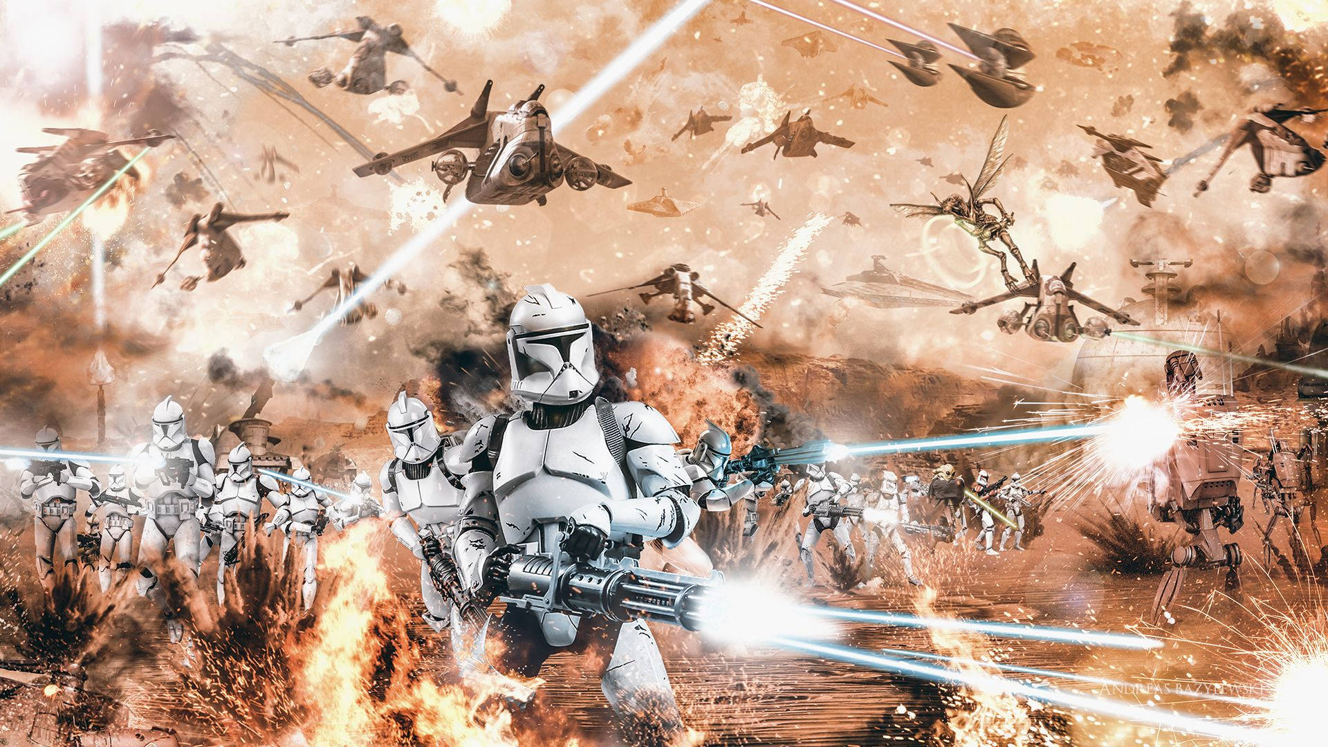 Image Clone Troopers Lead Attack In Severed Star Wars Battle Background