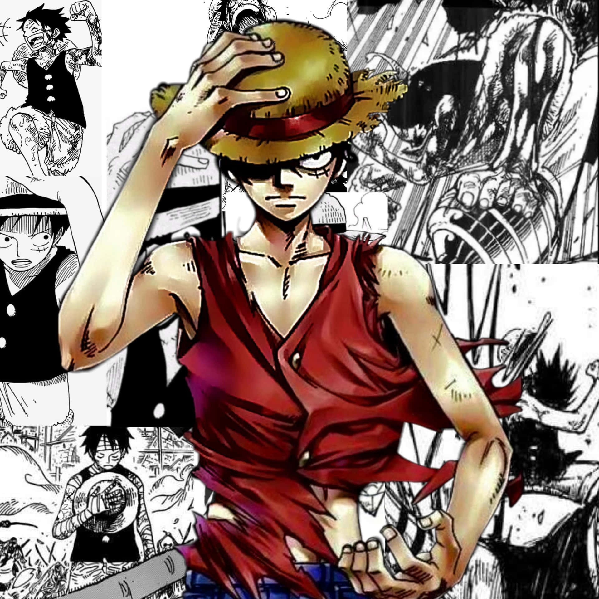 Image Cool Luffy, Beating Every Obstacle In His Path Background