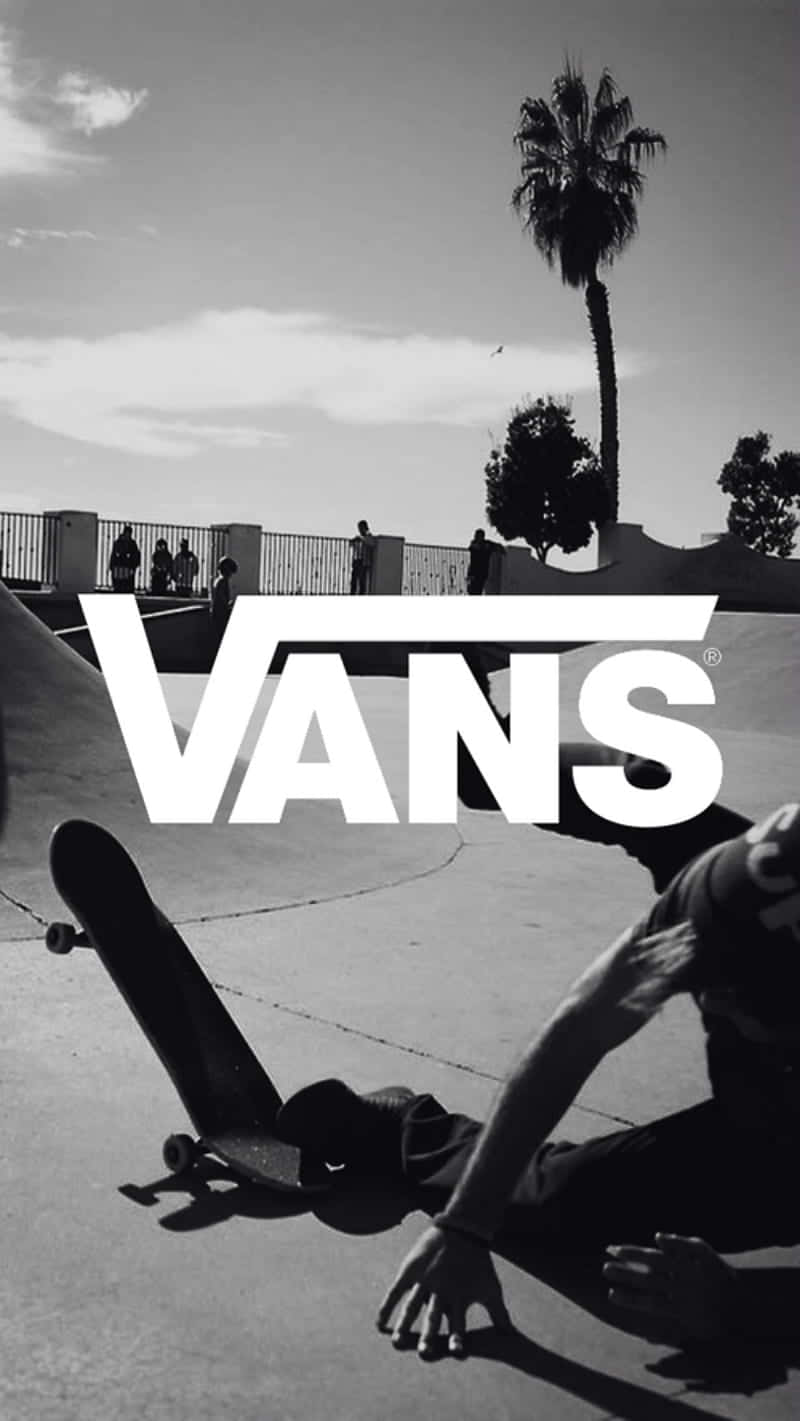 Image Cool Vans Logo With Classic Checkerboard Pattern Background