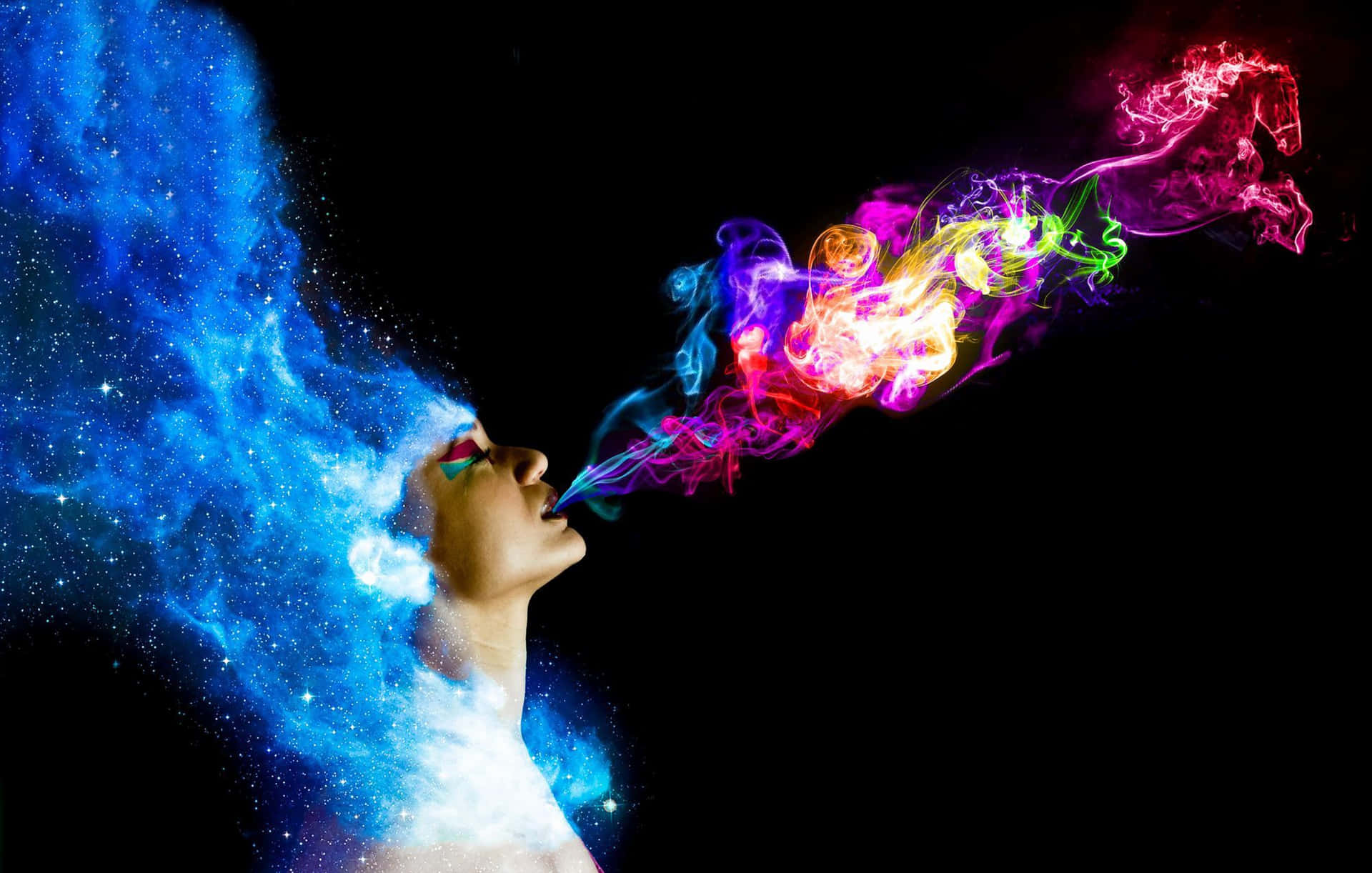 Image Crisp And Colorful Colorful Smoke Art Background