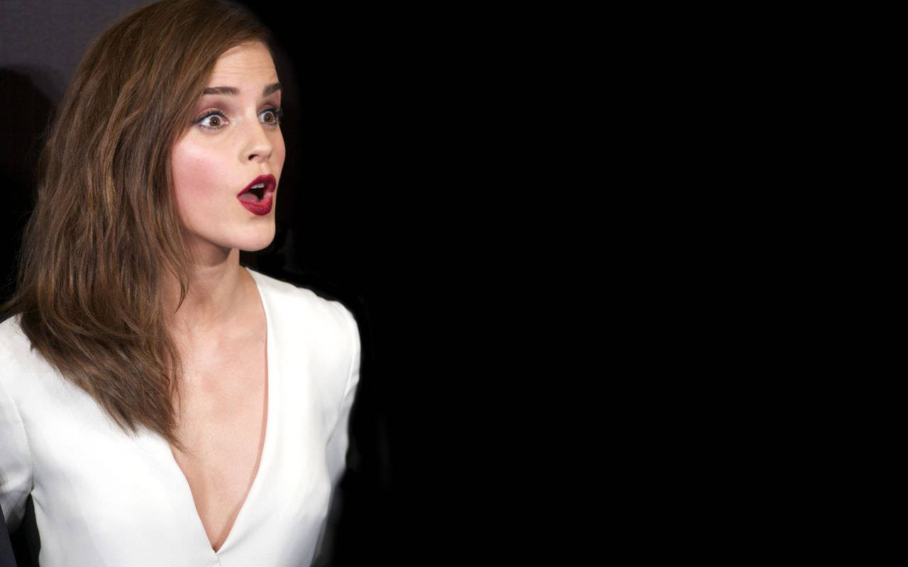 Image Emma Watson Looks Surprised Background