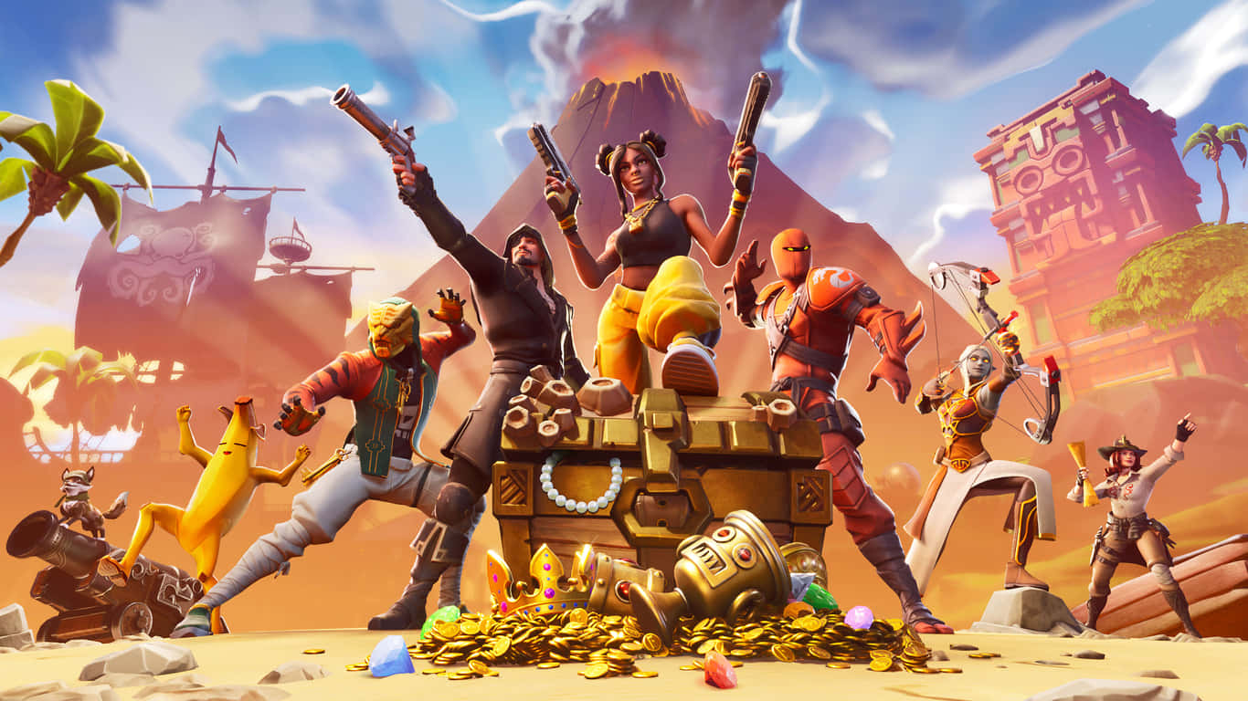 Image Epic Battle Royale - Fortnite On 1366x768 Display Background