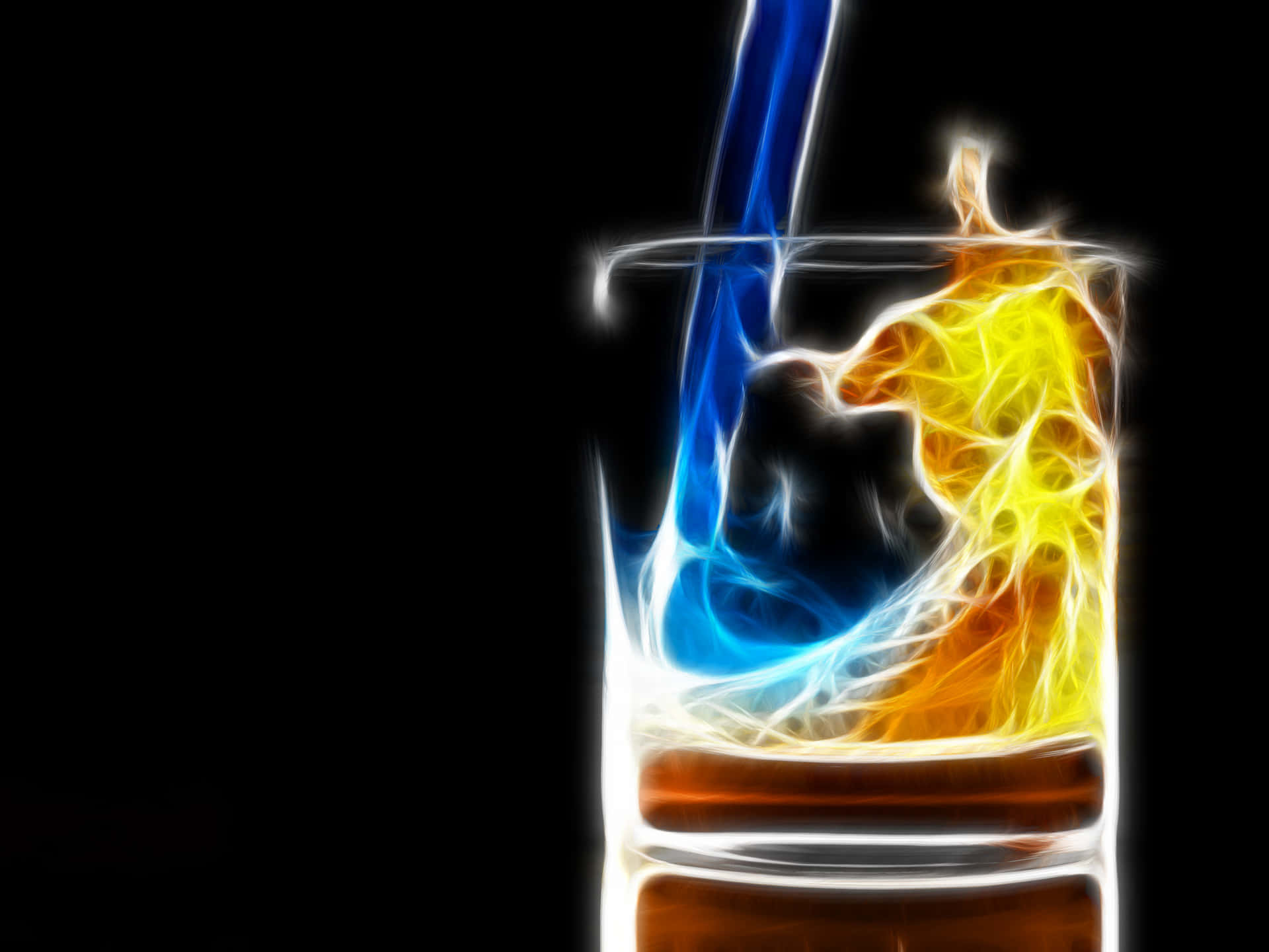 Image Fire And Water Intermingle Background