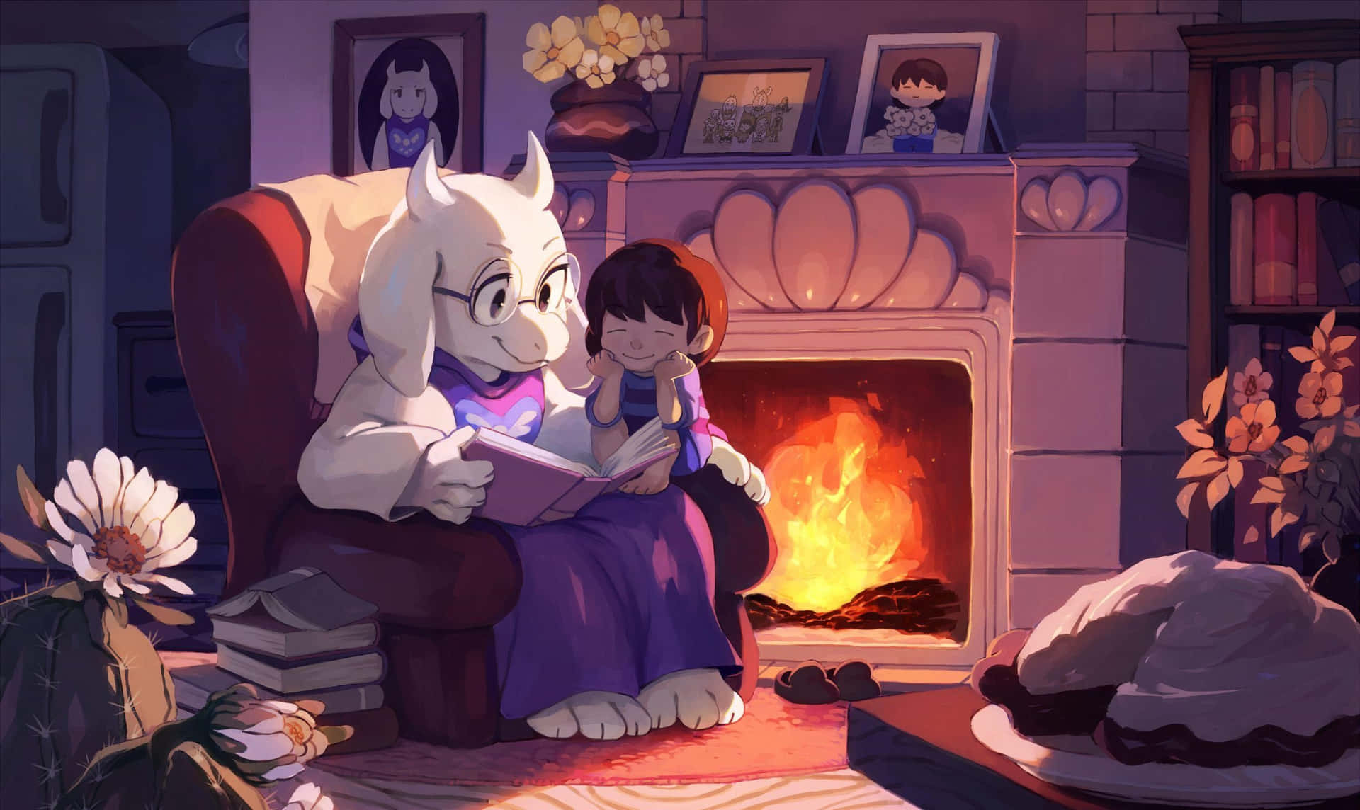 Image Frisk Embracing Their Inner Strength Background