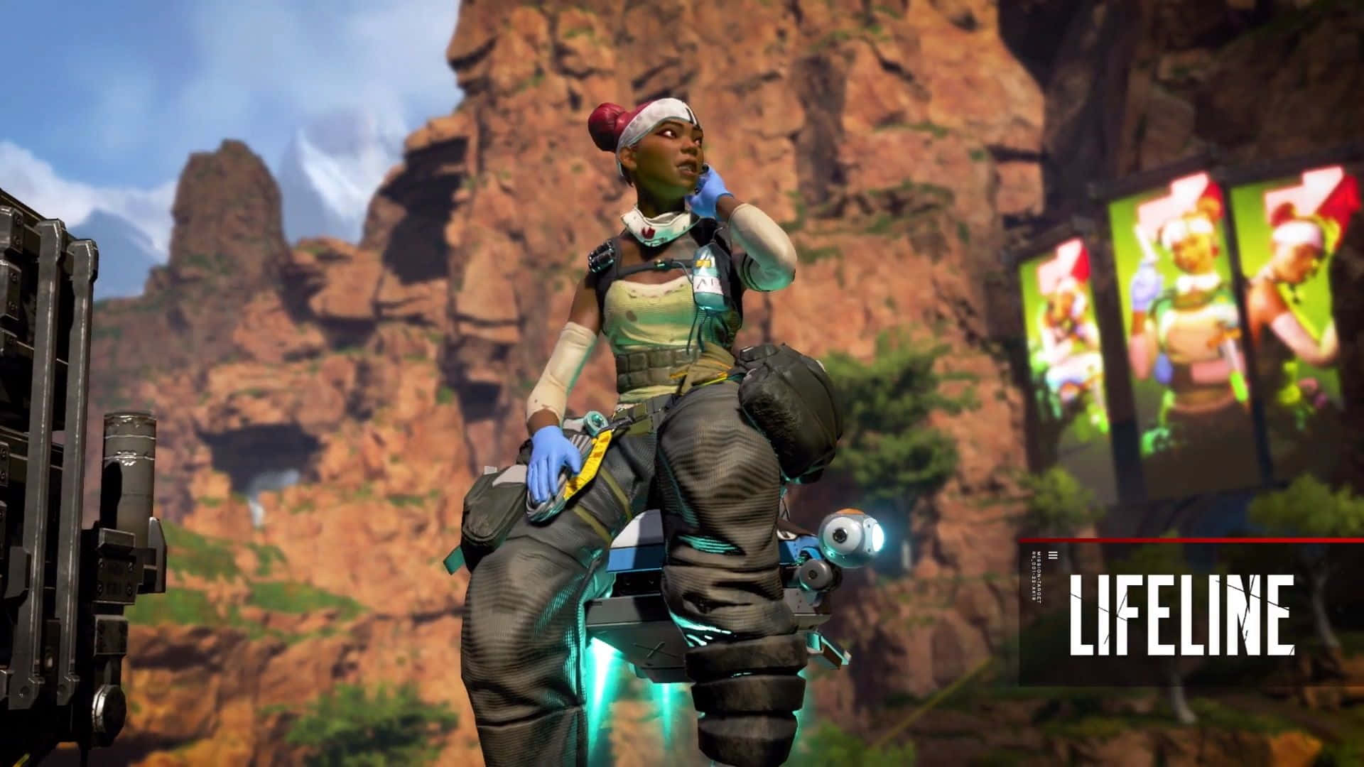 Image Get Ready For Battle With Lifeline In Apex Legends Background