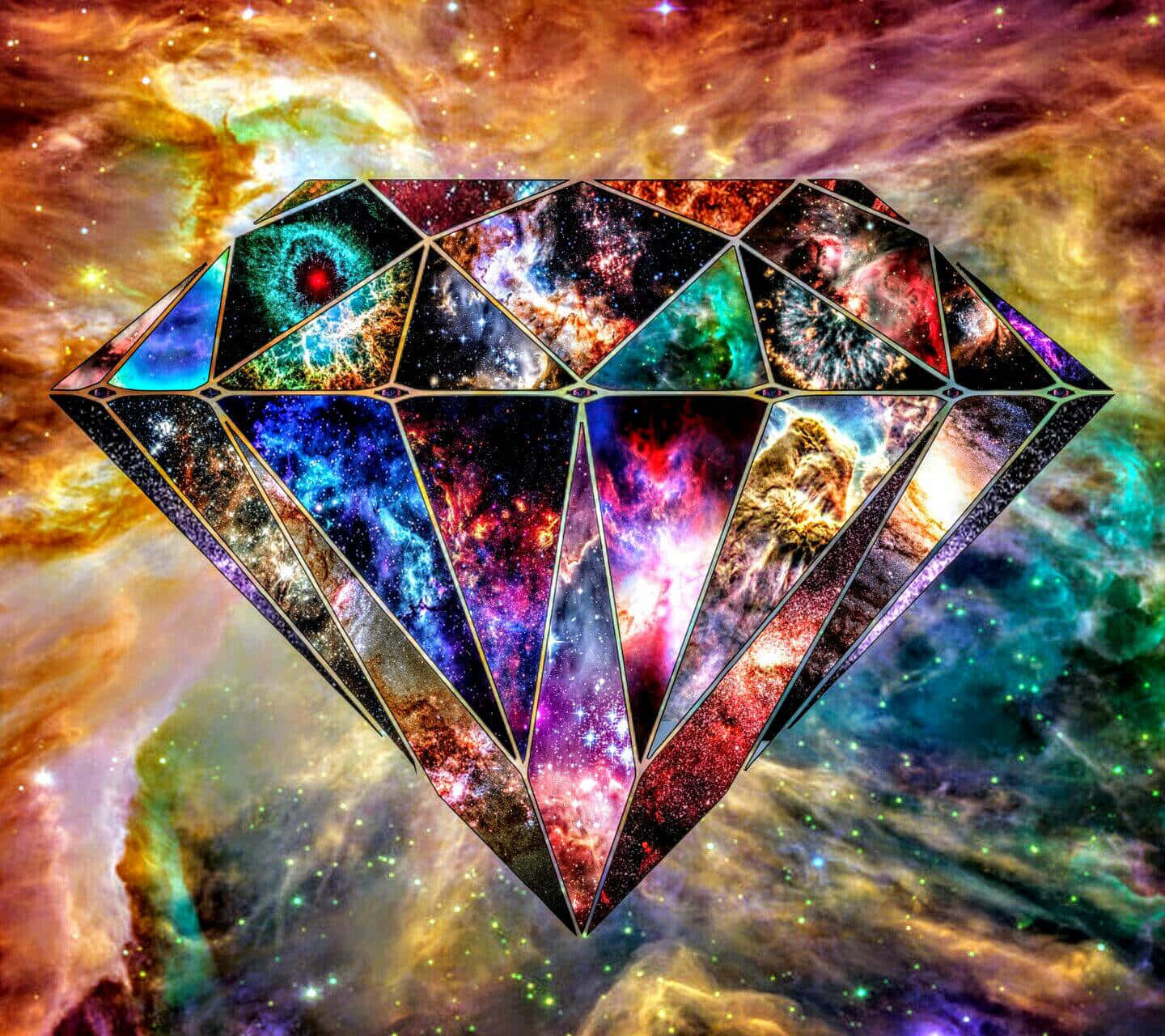 Image Glistening Galaxy Diamond Background