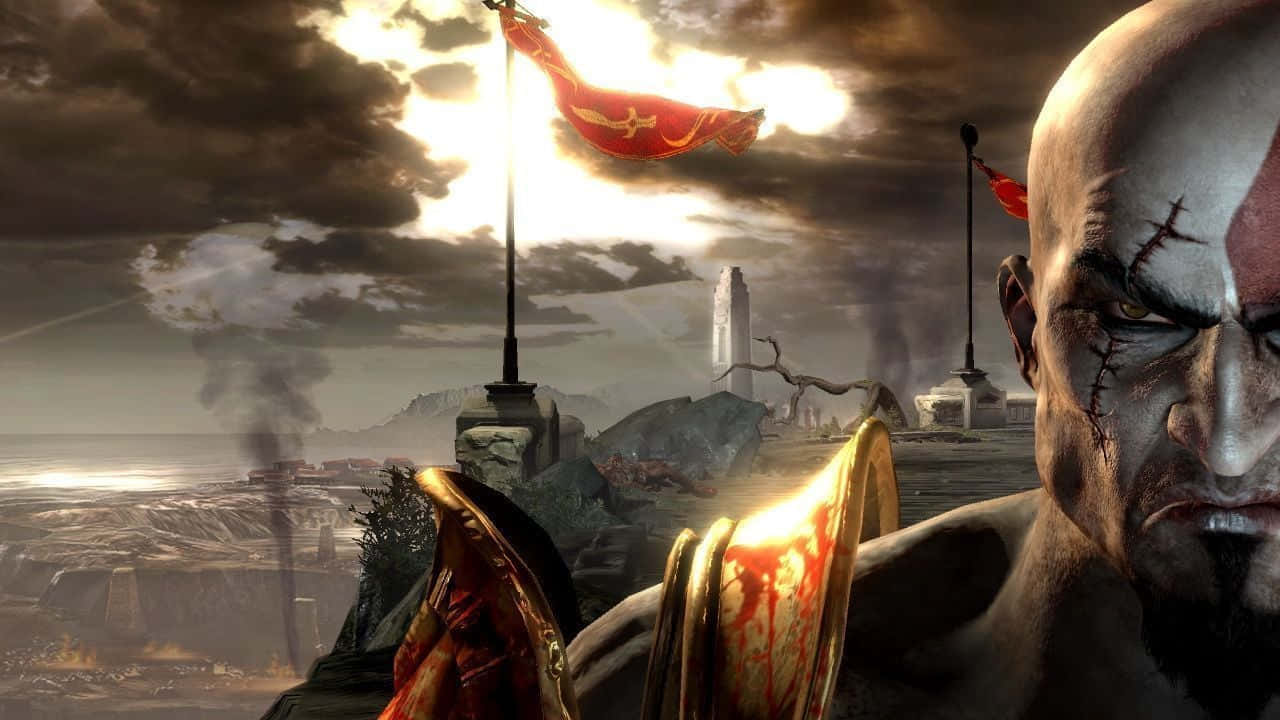 Image God Of War Iii Playstation 3 Console Background