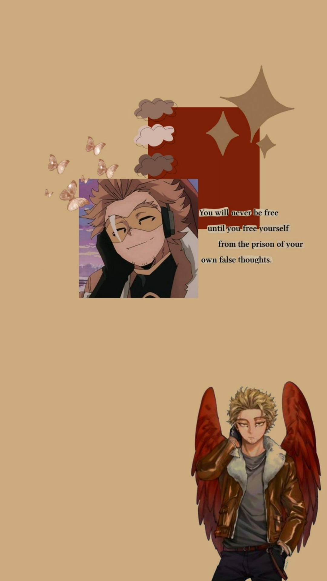 Image Hawks Bravely Takes On The Villains Of My Hero Academia Background