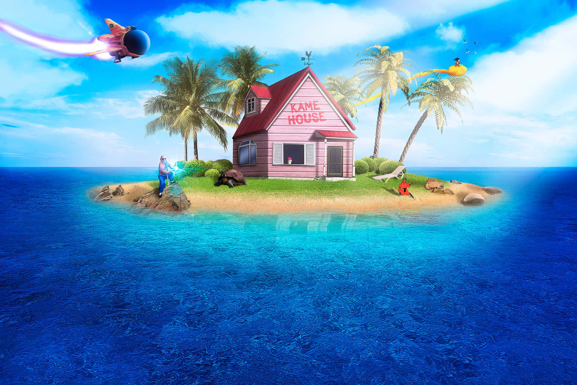 Image Kame House - Home Of A Famous Saiyan Background