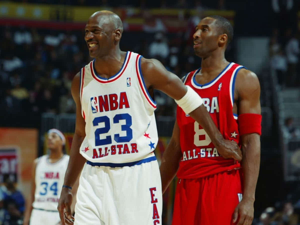 Image Kobe Bryant And Michael Jordan - Legendary Nba Competitors. Background