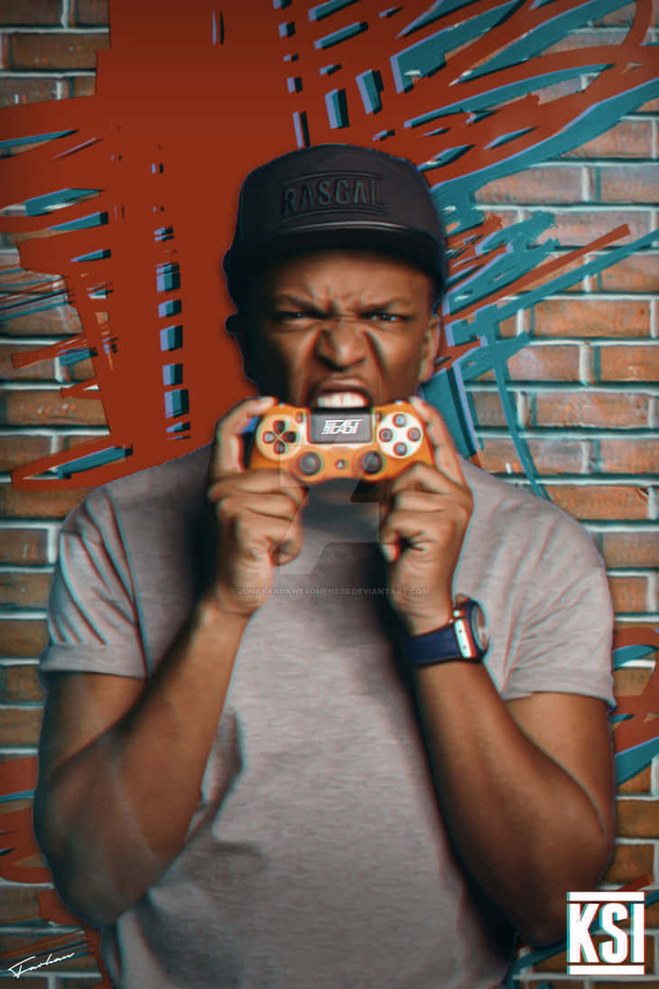 Image Ksi Enjoying A Moment Of Success Background