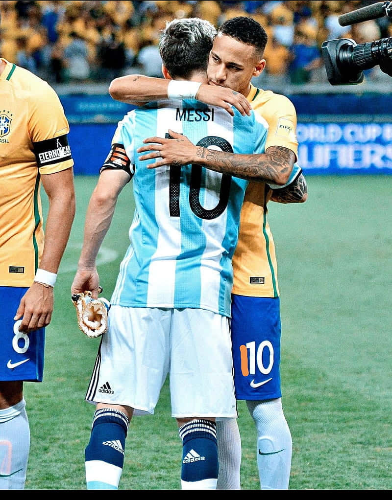 Image Lionel Messi And Neymar Jr. Together At Fc Barcelona Background