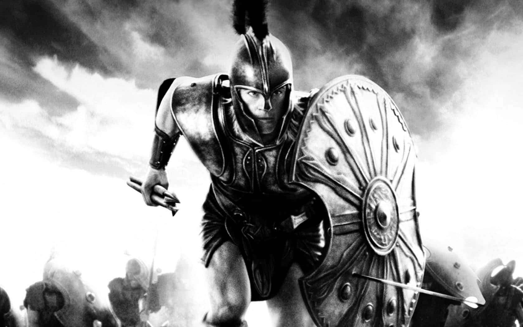 Image Majestic Warrior In Gold Background