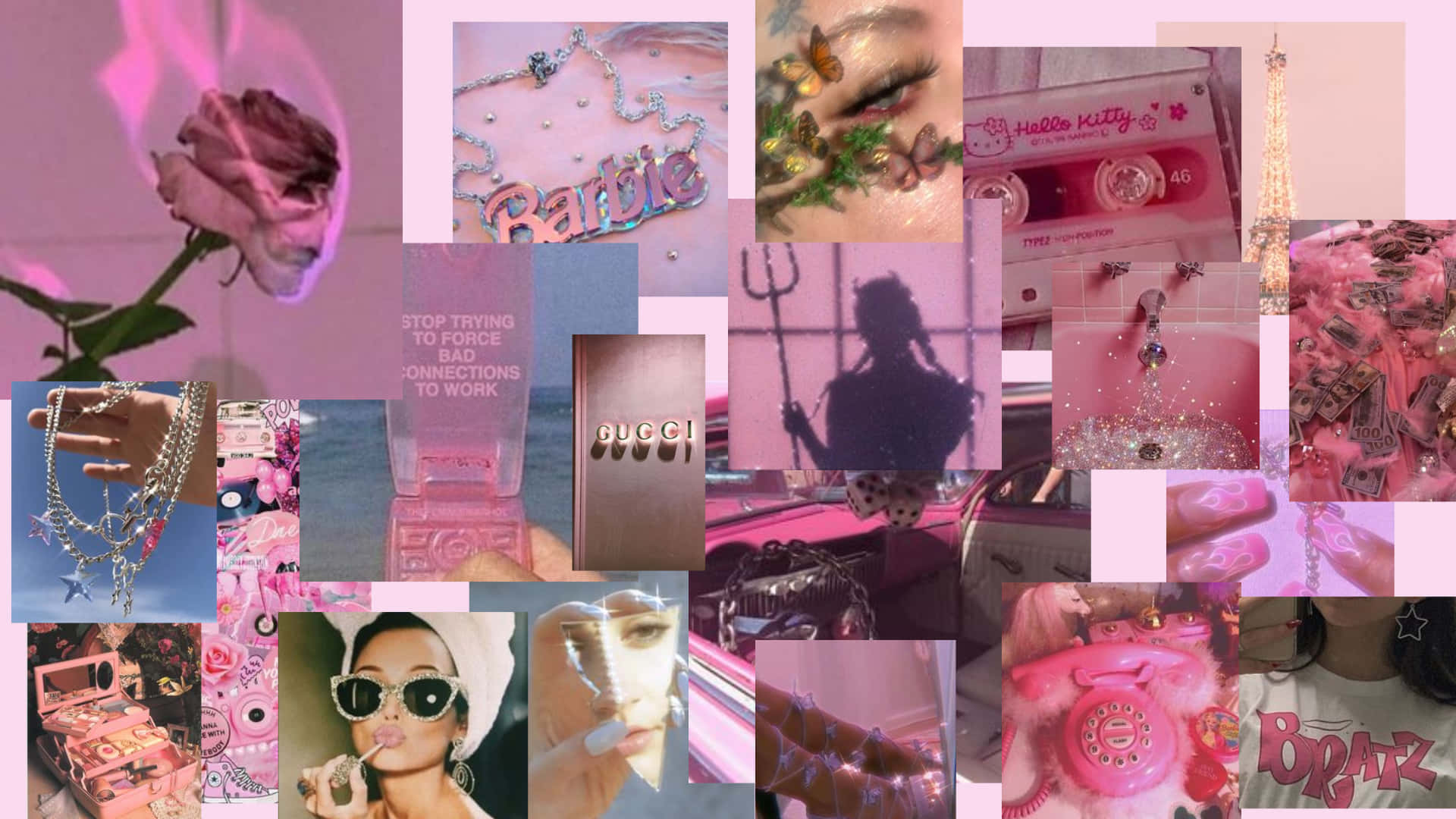 Image Pink Collage Background