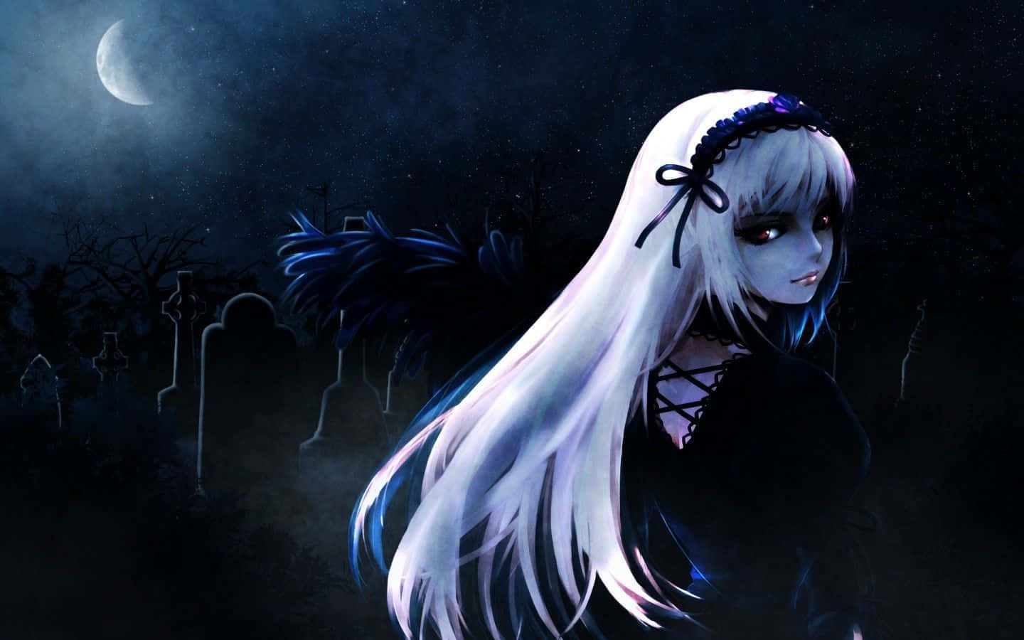 Image Psycho Anime Girl - An Emotionless Creature Drawn In An Anime Art Style Background