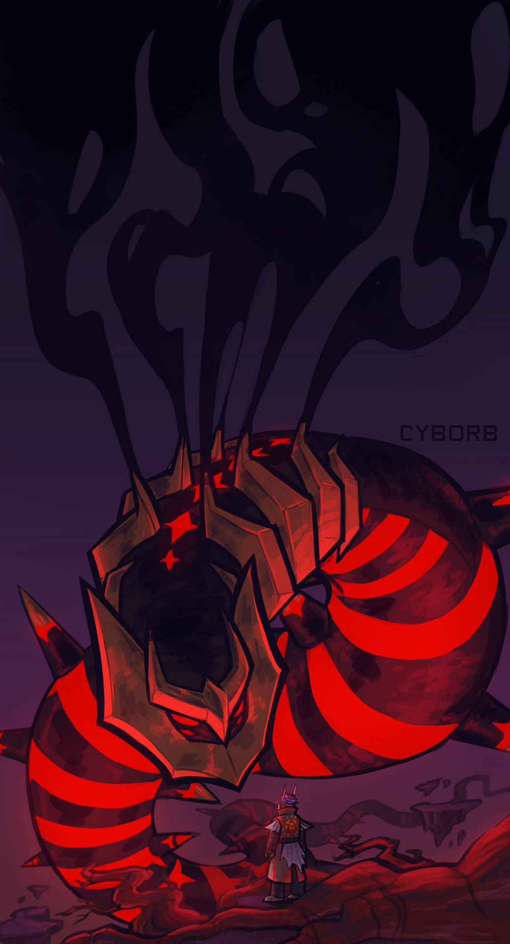 Image Red Giratina Lurking In The Darkness. Background